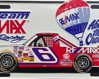 Team Remax Racing License Plate - NASCAR, Chesrown, Rick Carelli