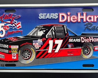 Darrell Waltrip Racing License Plate, Sears Diehard NOS, Winston Cup