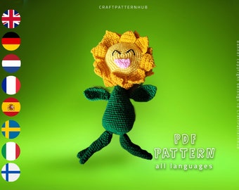 Plant Flora Crochet Pattern, Flora Amigurumi Pattern, Pokemon Crochet Tutorial, DIY Craft, Gifts for Kids, Included Stitch Guide