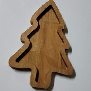 Wooden Pine Tree Snack Tray, Holiday Serving Platter, Christmas Snack Board, Festive Serving Tray,Unique Holiday Decor, Kitchen Decor,Wooden