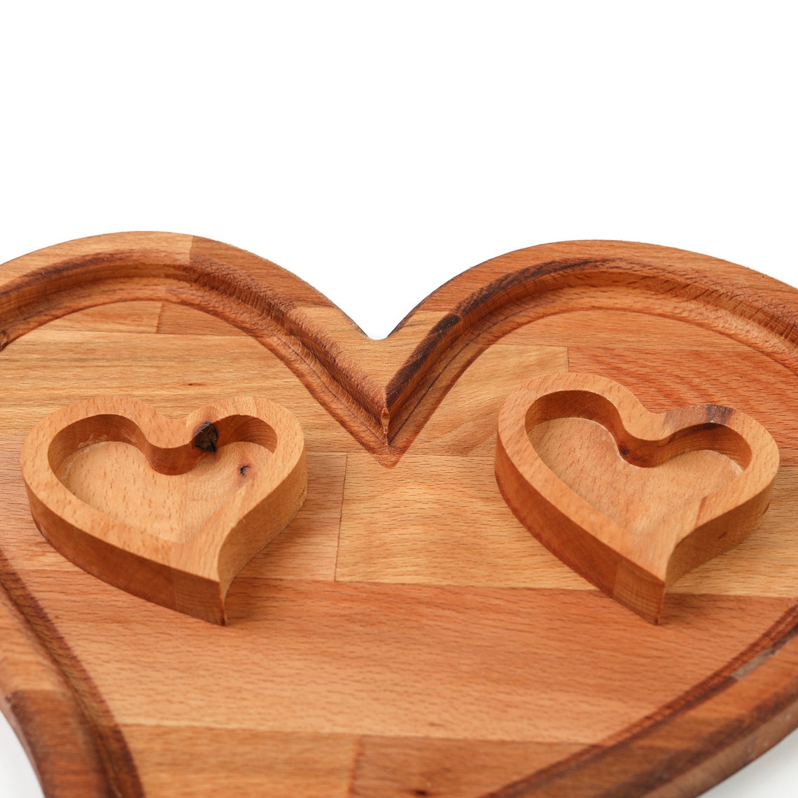 Best Quality Handmade Wooden Serving Tray Serving Tray Heart Shaped