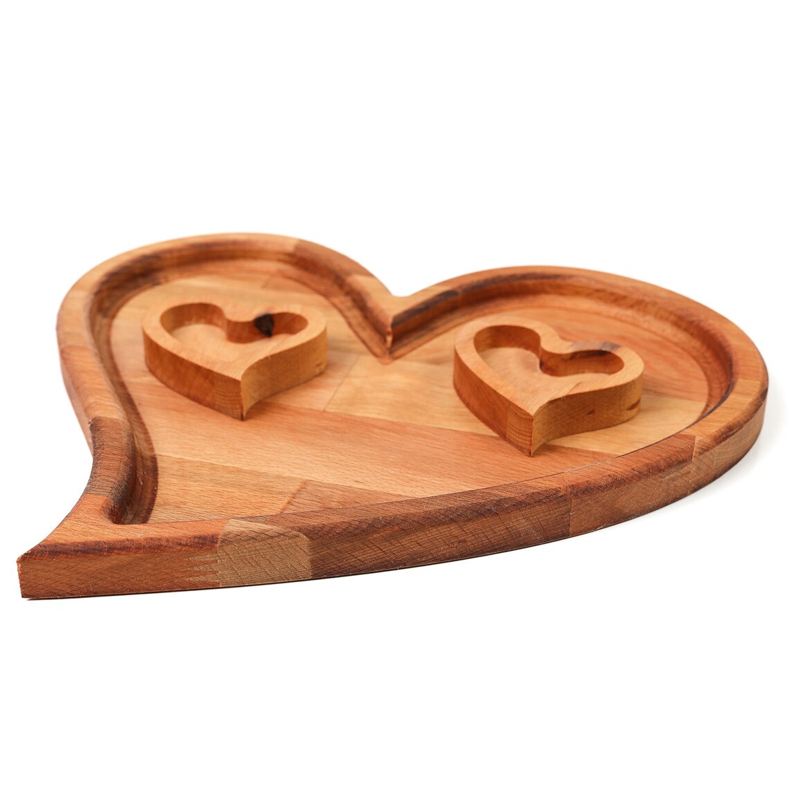 Best Quality Handmade Wooden Serving Tray Serving Tray Heart Shaped