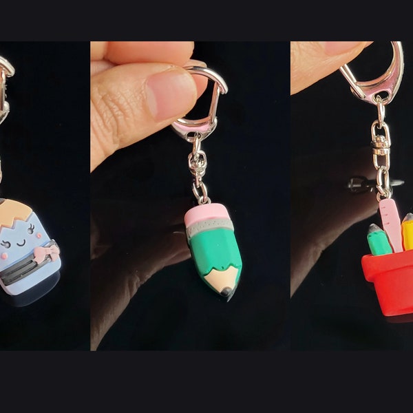 Cute Pencil Keychains - Accessories for bag packs & purse - Adorable Gift Ideas for Kids and Adults