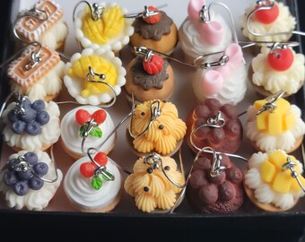 Hypoallergenic Cupcake Earrings - Kids and Adults Cute Miniature Food Earrings