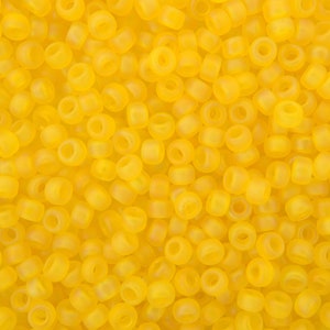 10g MIYUKI 8/0 Round Japanese Seed Beads 3mm 9136FR Matte Transparent Yellow AB Seed Beads Jewelry Making High-quality Beading