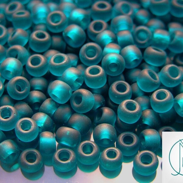 10g TOHO 3/0 Round Japanese Seed Beads 5.5mm 7BDF Transparent Frosted Teal Jewelry Making High-quality Beading