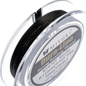Miyuki Dura-line Strong Beading Thread 50m Smoke Grey 0.12mm Jewelry Making Beading FREE UK DELIVERY