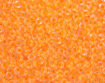 10g TOHO 8/0 Półjapońskie koraliki nasienne 3 mm 801 Świecące neonowe koraliki w kolorze mandarynkowym DIY Biżuteria wysokiej jakości Koraliki Japonia