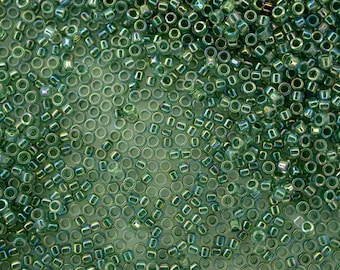5g TOHO 11/0 Aiko Japanese Seed Beads 2mm 699 Shamrock Lined Crystal Rainbow High Quality Glass Beads Japan Jewelry Making