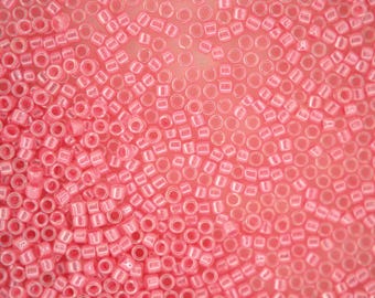 2.5inch Tube TOHO 11/0 Cylinder Treasure Japanese Seed Beads 1.8mm 1035 Cotton Candy Lined Rosaline