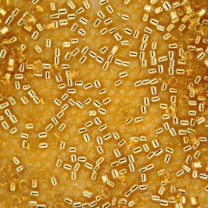 7.2g MIYUKI 11/0 Delica Japanese Seed Beads 1.6mm DB042 Silver Lined Gold Jewelry Making High-quality Glass Beading DIY