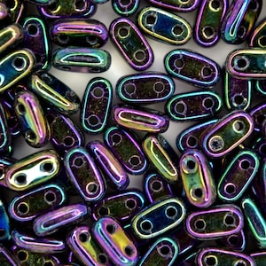 5g Czechmates Bar Beads 6x3x2mm Iris Purple Unique Beading Supplies for Craft Jewellery Making Czech Republic