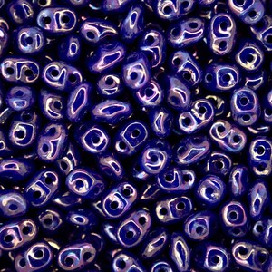 10g Matubo SuperDuo Czech Seed Beads 2.5x5mm Nebula Opaque Blue Two-Hole High Quality for Jewelry Making Beading Czech