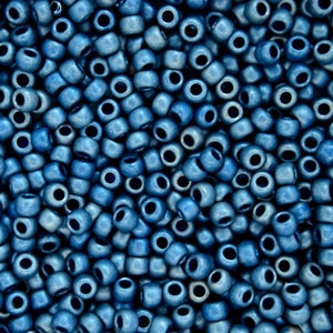 10g TOHO 8/0 Round Japanese Beads 3mm 511f Higher Metallic Frosted Mediteranian Blue Seed Beads Jewelry Making High-quality Beading
