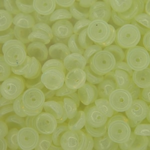 5g Czech Teacup Glass Beads 2x4mm Milky Jonquil  Versatile Matubo Glass Beads for Jewellery Making Beading Czech