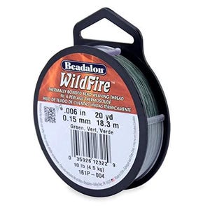 Beadalon Wildfire Green 0,006 cala/0,15 mm 10 funtów/4,5 kg 20 jardów/18 m