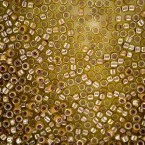 2.5inch Tube TOHO 11/0 Cylinder Treasure Japanese Seed Beads 1.8mm 1042 Orange Lined Light Peridot