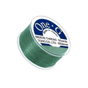 Toho One-G 0.2mm 50yd Beading Thread Mint Green