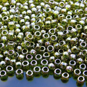 10 g TOHO 6/0 Runde japanische Rocailles 4 mm 457 Goldglanz Grüntee Rocailles Schmuckherstellung Hochwertige Perlen