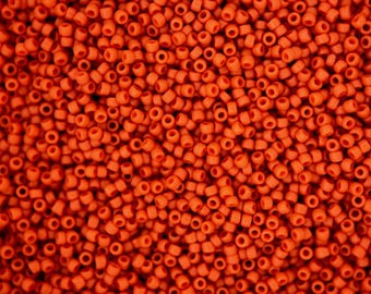 10g TOHO 15/0 Round Japanese Seed Beads 1.5mm 2611F Semi Glazed Orange Seed Beads Jewelry Making High-quality Beading Japan