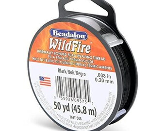 Beadalon Wildfire Black 0.008in/0.20mm 12lb/5.5 Kg 50yd/45m