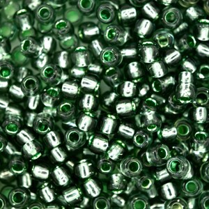 10g TOHO 6/0 okrągłe japońskie koraliki nasienne 4 mm 2202 srebrne, przezroczyste, zielone koraliki nasienne, do wyrobu biżuterii, wysokiej jakości koraliki