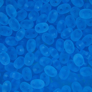 10g Matubo SuperDuo Czech Seed Beads 2.5x5mm Matte Transparent Aquamarine  Two-Hole High Quality for Jewelry Making Beading Czech