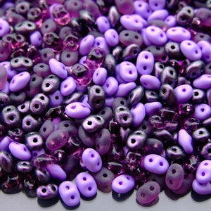 20g Matubo SuperDuo Czech Seed Beads 2.5x5mm Polychrome Black Currant Mix Two-Hole High Quality for Jewelry Making Beading Czech