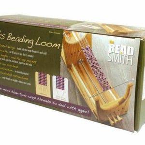 Bead Loom Kit Wood 13.5x3.75x4.5 Inch: Assembled Two Warp Bracelet Making Tool
