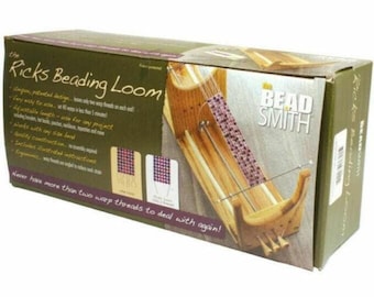 Bead Loom Kit Wood 13.5x3.75x4.5 Inch: Assembled Two Warp Bracelet Making Tool