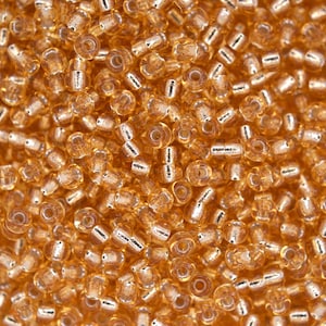 10g MIYUKI 8/0 Round Japanese Seed Beads 3mm 93 Silver Lined Gold Seed Beads Jewelry Making High-quality Beading