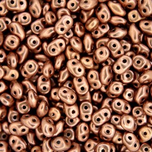 10g-100g Matubo Superduo Czech Seed Beads 2.5x5mm Matte Metallic Copper Jewelry Making Beading Czechia
