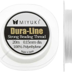 Miyuki Dura-line Strong Perlenfaden 20 m Kristall 0,15 mm Schmuckherstellung Perlenschmuck machen KOSTENLOSE UK LIEFERUNG