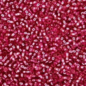 10g TOHO 15/0 Round Japanese Seed Beads 1.5mm 2218 Silver Lined Mauve Seed Beads Jewelry Making High-quality Beading Japan