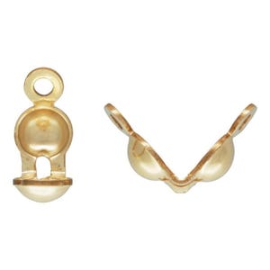 5x Solid Sterling Silver 925 Clamshell Calottes Bead 2 Rings 14k Gold Filled For High Quality Jewelry Making