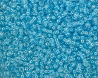 10g MIYUKI 11/0 Round Japanese Seed Beads 2mm 9278 Lined Sky Blue AB Seed Beads Jewelry Making High-quality Beading