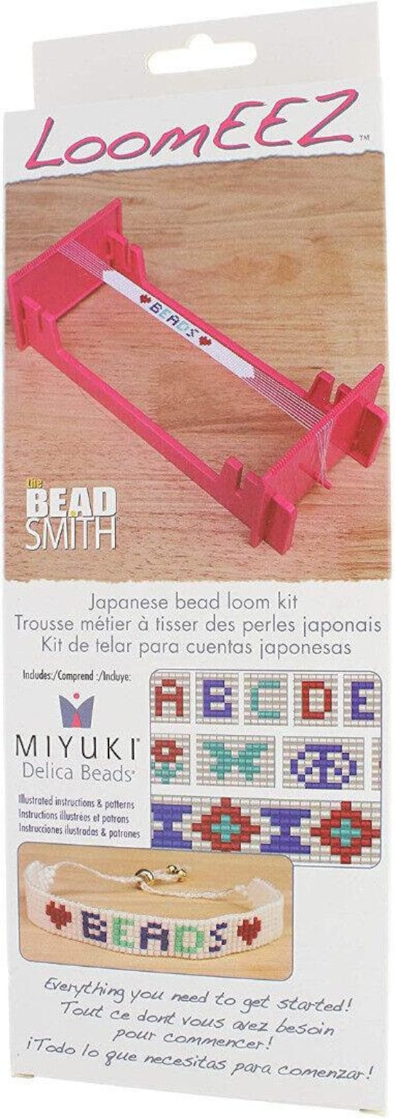 Beadsmith Metal Bead Loom Kit 16x6cm Weaving Loom Area Rugs The Beadsmith®  LoomEEZu2122 Japanese Bead Loom Kit | Michaels Paracord Bracelet Kit, image size:570x1612