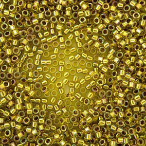 Cuentas de semillas japonesas TOHO 11/0 Aiko de 5 g, 2 mm, 1803, con revestimiento dorado, color limón y arcoíris, de alta calidad, para fabricación de joyas japonesas