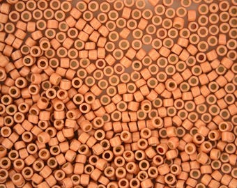 2.5inch Tube TOHO 11/0 Cylinder Treasure Japanese Seed Beads 1.8mm PF551F PermaFinish Galvanized Matte Rose Gold
