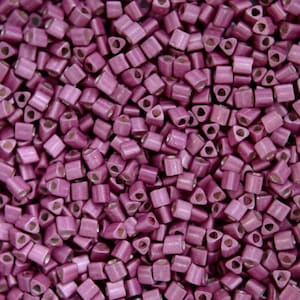 10g TOHO 11/0 Triangle Japanese Seed Beads 2mm 553F Galvanized Matte Vintage Rose DIY Crafting Supplies High Quality Beads Unique Shape
