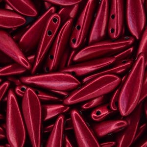 25 x poignard Czechmates perles tchèques 5 x 16 mm suédine or nénuphar perles de verre tchèque artisanat perles fournitures fabrication de bijoux tchèque