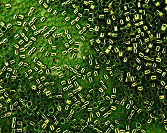 5g TOHO 11/0 Aiko Japanese Seed Beads 2mm 742 Copper Lined Peridot High Quality Glass Beads Japan Jewelry Making