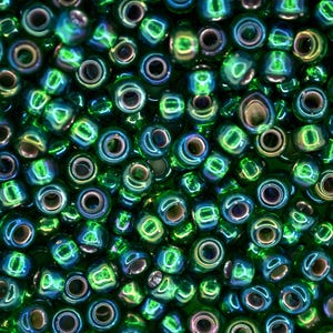 10g MIYUKI 6/0 Round Japanese Seed Beads 4mm 91016 Silver Lined Green AB Jewelry Making High-quality Beading Czechia Czech