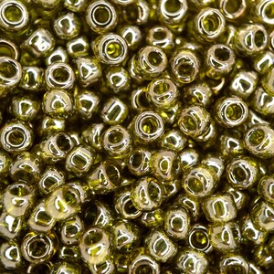 10g TOHO 3/0 Round Japanese Seed Beads 5.5mm 457 Gold Luster Green Tea Jewelry Making High-quality Beading