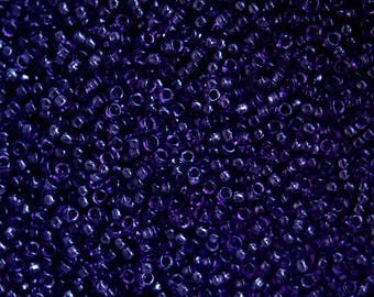 10 g MIYUKI 11/0 Runde japanische Rocailles 2 mm 9157 Transparente Amethyst-Rocailles, hochwertige Perlen für die Schmuckherstellung