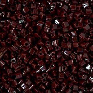 10g TOHO 11/0 Triangle Japanese Seed Beads 2mm 46 Opaque Oxblood DIY Crafting Supplies High Quality Beads Unique Shape