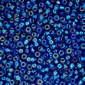 10g MIYUKI 8/0 Round Japanese Seed Beads 3mm 91025 Silver Lined Capri Blue AB Seed Beads Jewelry Making High-quality Beading