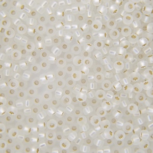 10g MIYUKI 11/0 Round Japanese Seed Beads 2mm 91901 Semi Matte Silver Lined Crystal Seed Beads Jewelry Making High-quality Beading