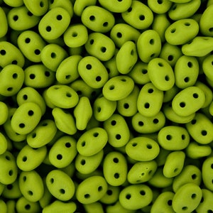 10g Matubo Superduo Czech Seed Beads 2.5x5mm Matte Opaque Olivine  Two-Hole High Quality for Jewelry Making Beading Czech
