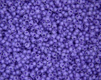 10g MIYUKI 11/0 Round Japanese Seed Beads 2mm 91924 Semi Matte Lilac Lined Crystal Seed Beads Jewelry Making High-quality Beading